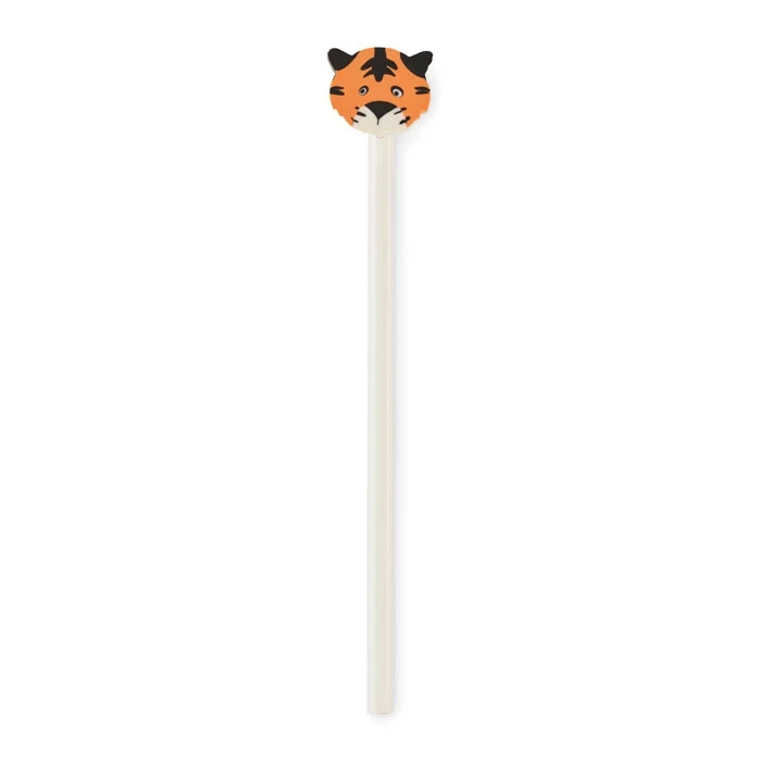 Wooden Pencil With Animal Eraser
