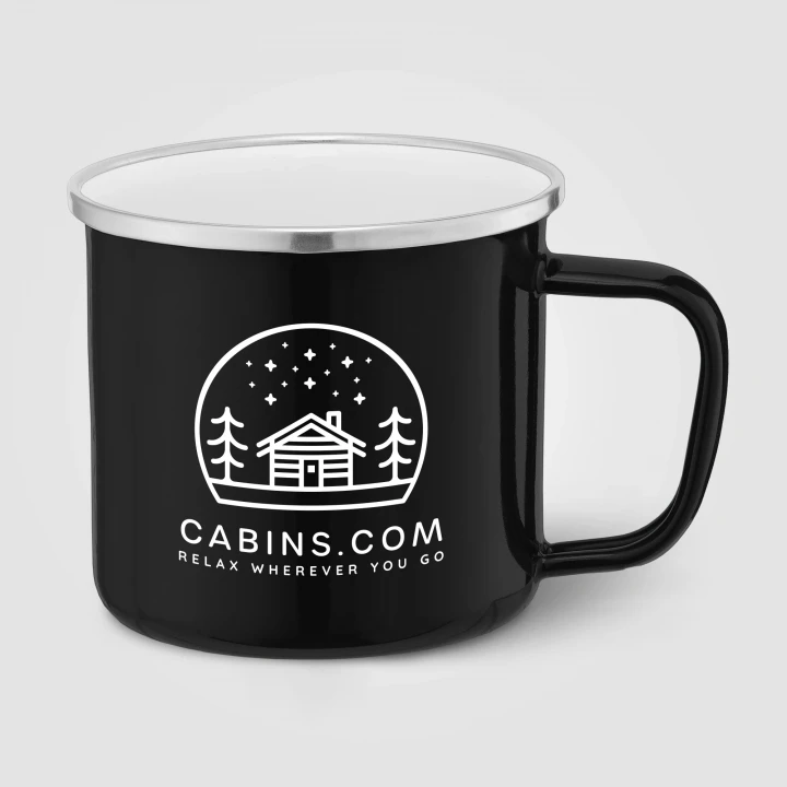 Wyoming 385ml Enamel-Coated Campfire Mug With Stainless Rim