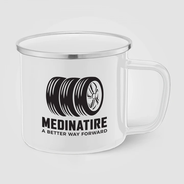 Wyoming 385ml Enamel-Coated Campfire Mug With Stainless Rim