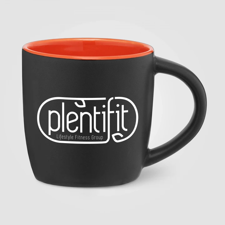 Zanzibar 355ml Matte Black Ceramic Mug With ColourPop