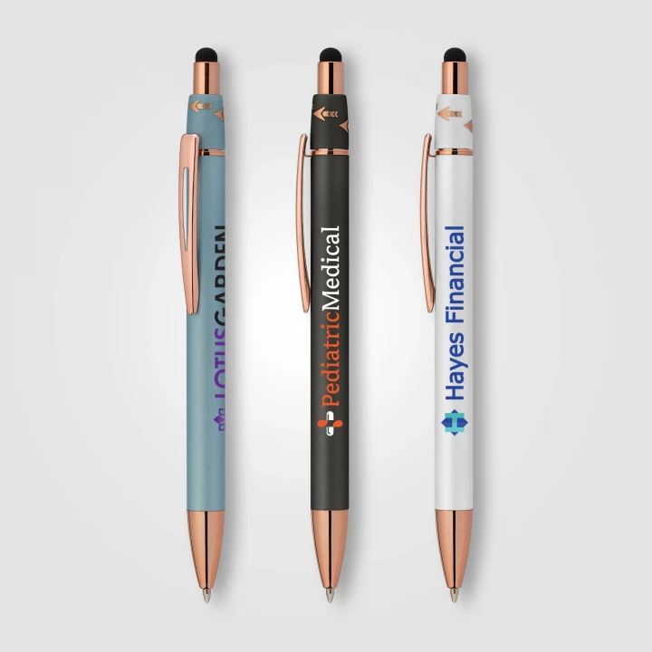Orbit Spinner Chrome Metal Pen With Stylus