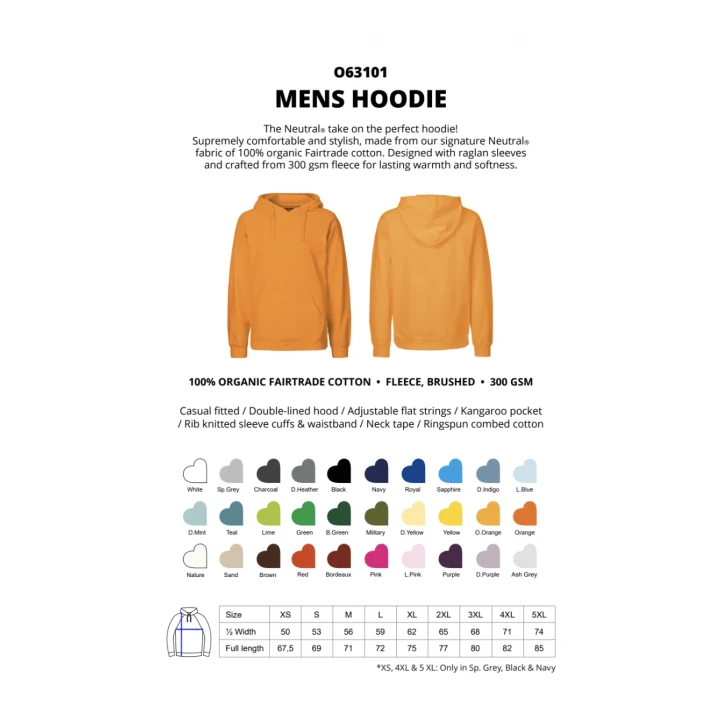Fairtrade Organic Unisex Hoodie Neutral®