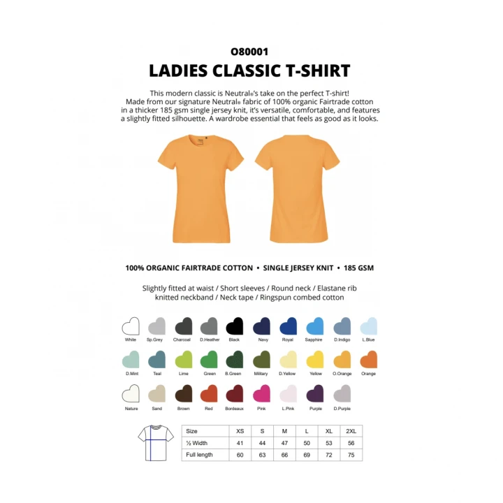 Fairtrade Organic Ladies Classic T-Shirt Neutral® 