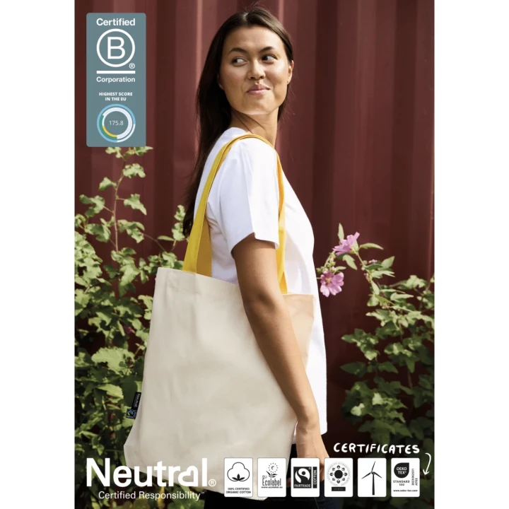 Fairtrade Organic Twill Bag With Contrast Handles Neutral®