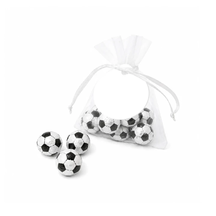 Organza Bag - Chocolate Footballs