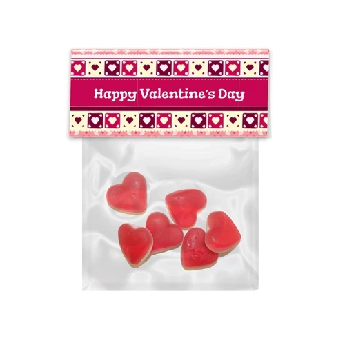 Valentines Haribo Heart Throb Jelly Header Bag