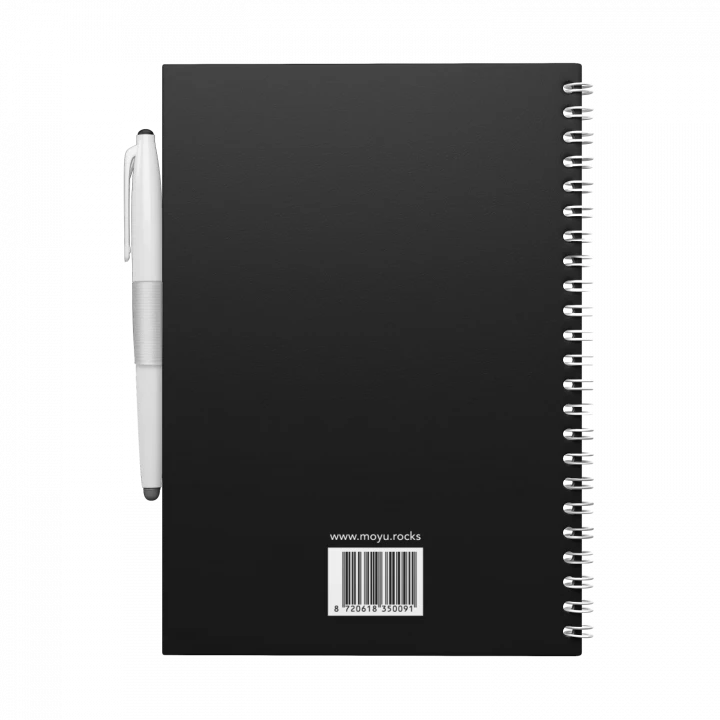MOYU Erasable Stone Paper Notebook A5 Premium Pitch Black - 40 Pages