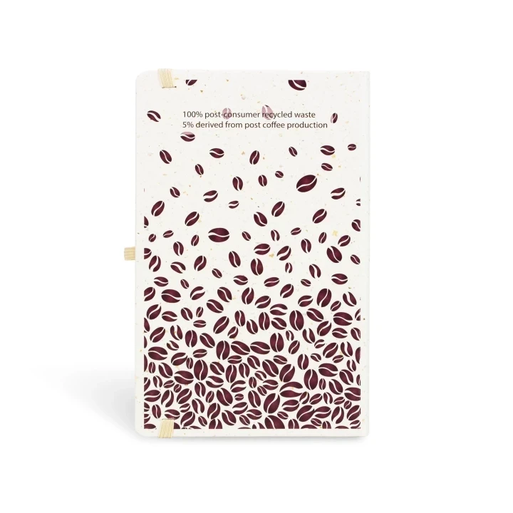 Customisable Eco Custom A5 notebook - Coffee, Cotton