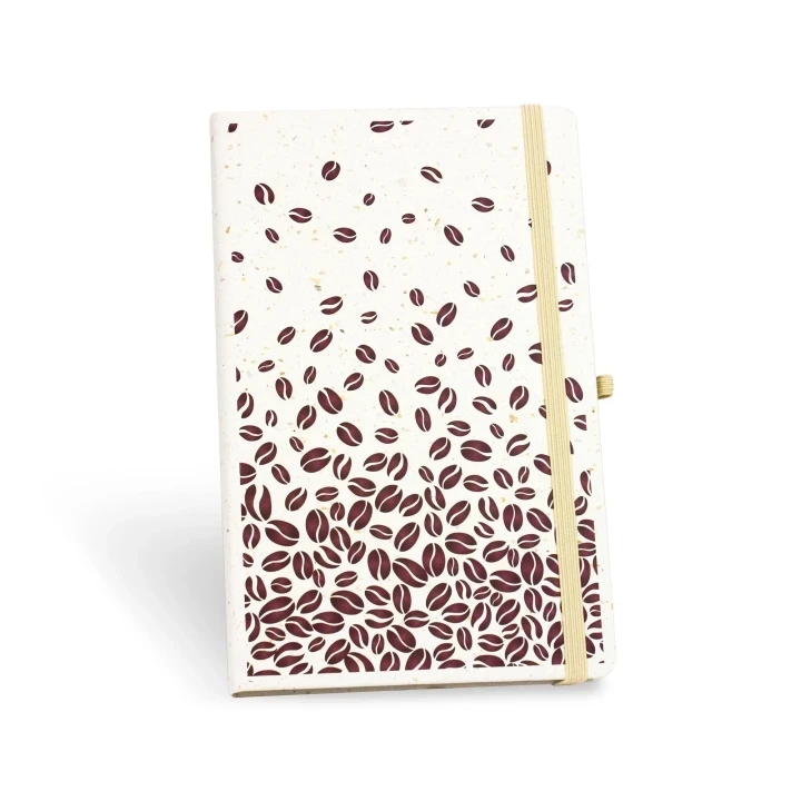 Customisable Eco Custom A5 notebook - Coffee, Cotton