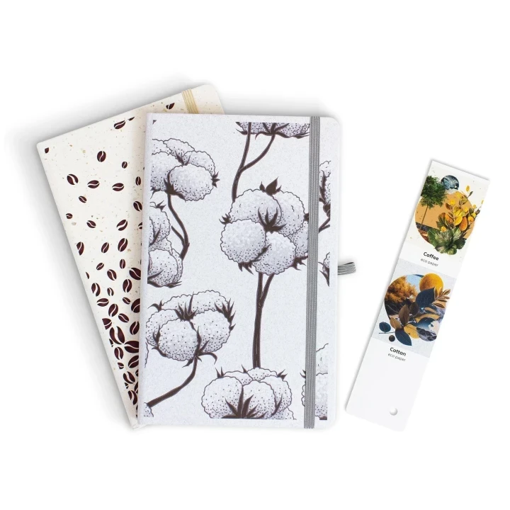 Customisable Eco Custom A5 notebook - Coffee, Cotton