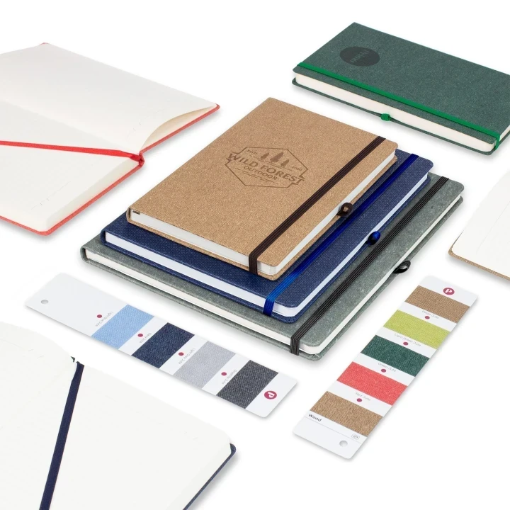 Customisable Eco Custom A5 notebook - Jute, Cora, Wood, Leather