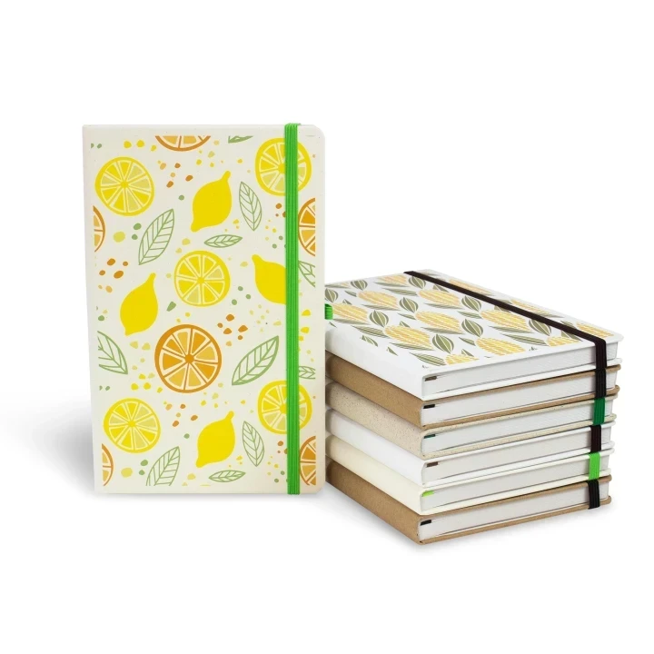 Customisable Eco Custom A5 Notebook - Corn, Grass, Kraft, Citrus