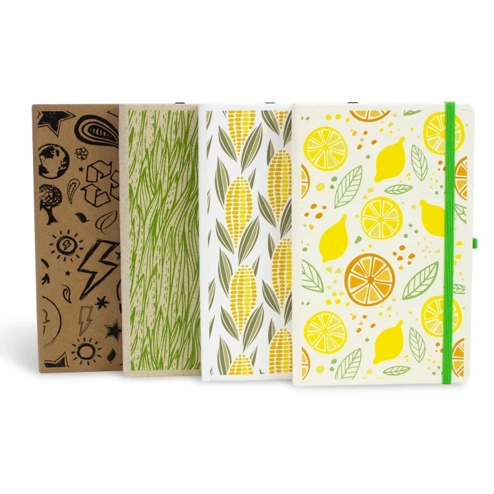 Customisable Eco Custom A5 Notebook - Corn, Grass, Kraft, Citrus