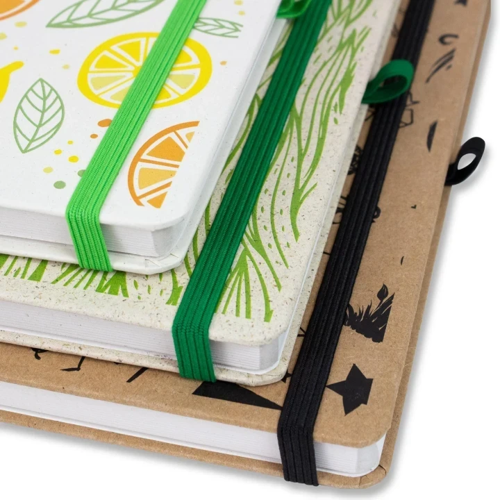 Customisable Eco Custom A5 Notebook - Corn, Grass, Kraft, Citrus