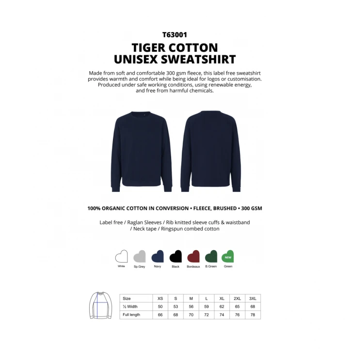 Tiger Cotton® Unisex Sweatshirt Neutral® 