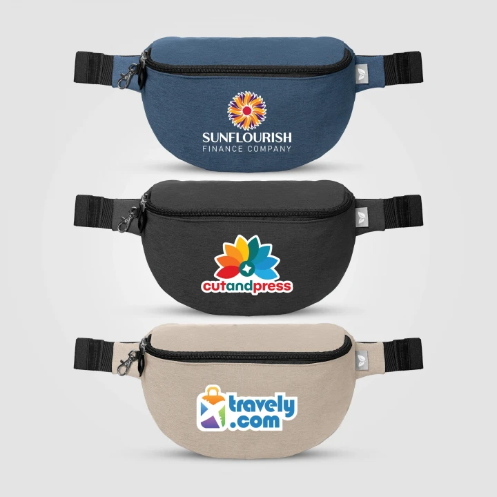 Helsinki rPET Anti-Theft Hook-Zip Waist Bag 2L