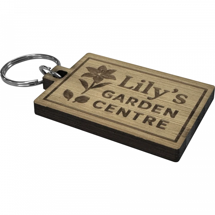 Elora Bamboo Keyring (Rectangle-Short)