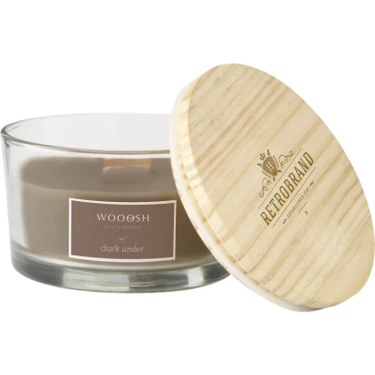 Wooosh Flame Scented Candle Dark Amber
