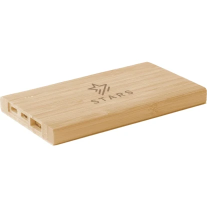 Bamboo power bank 4,000 mAh