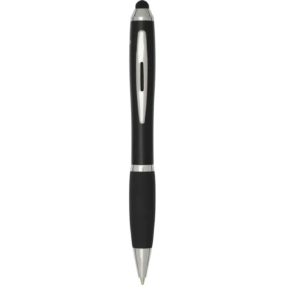 Nash RCS recycled plastic stylus ballpoint pen with coloured barrel and black grip (blue ink)