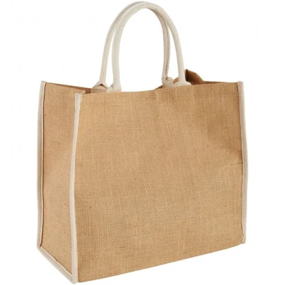 Harry Coloured Edge Jute Tote Bag 25L