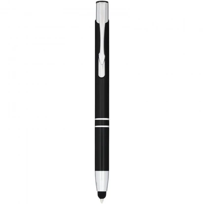 Moneta Anodized Aluminium Click Stylus Ballpoint Pen (blue ink)