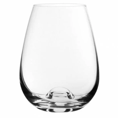 Stemless Crystal White Wine Glass