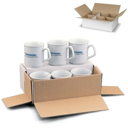 Packaging box for 6 mugs, white