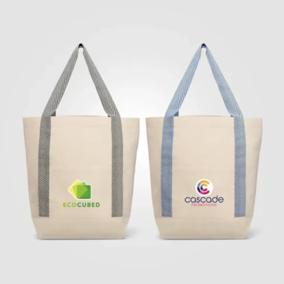 Niva 10 oz. Recycled Cotton Canvas Front Pocket Tote Bag – 12.25L