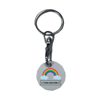 Rainbow Plastic Trolley Coin - Printed