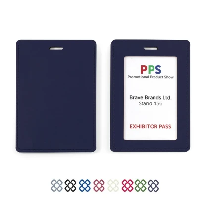 Portrait ID Card Holder for a Lanyard or Clip in recycled Como