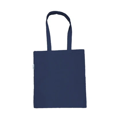 10oz Navy Organic Cotton Shopper With Gusset