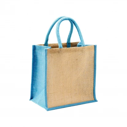 Sustainable Living jute Coloured Shopping Bag