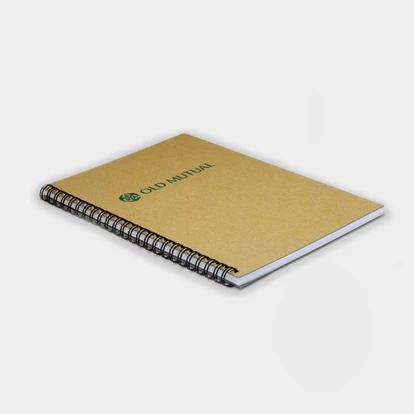 Green & Good A5 Wirebound Natural Board Notebook - Recycled