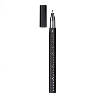 Sustainable Living Recycled Plastic Pen With Ruler and Spirit Level