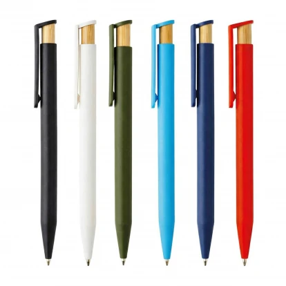 Sustainable Living Retractable Ballpen with Bamboo Insert