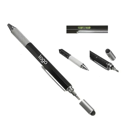 Ruler Pen with Level, Screwdriver & Stylus