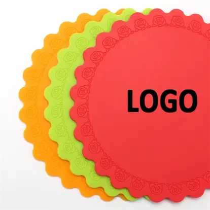 Decorative Border Silicone Cup Mat Heat Insulation Coaster
