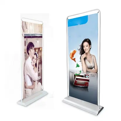 Tube Banner Stand with Steel Base 80" H x 37"W