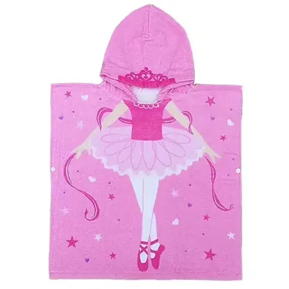 Children Beach Towel Cute Cartoon Hooded Cloak