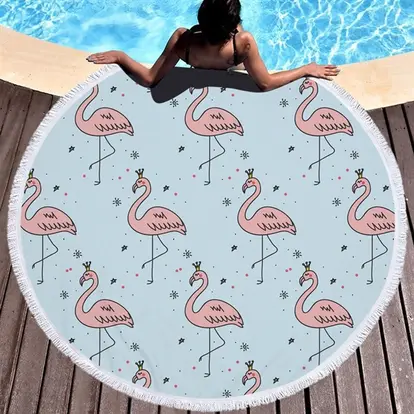 Flamingo themed Beach Towel