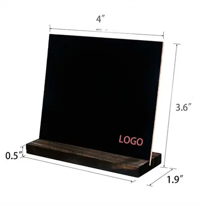 Rectangle Reusable Chalk Board Signs 3.6" H *4" W