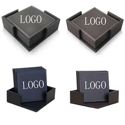 Square leather Coaster Suit