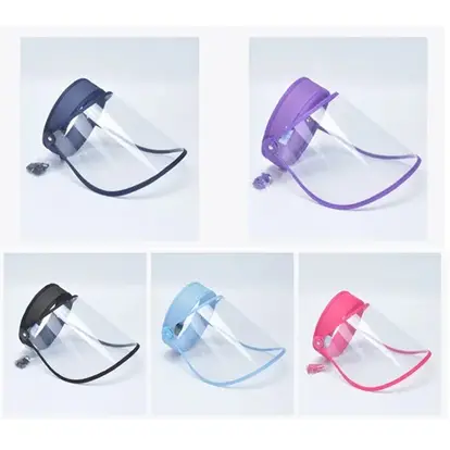 Adjustable Empty Top Hat With Transparent Face Mask