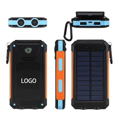 Double headlamp solar mobile waterproof 10000mAh power bank