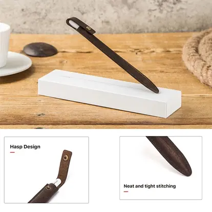 Portable Leather Apple Pencil Case