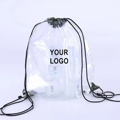 Transparent Clear PVC Drawstring Backpack
