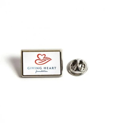 Rectangular Metal Pin Badge
