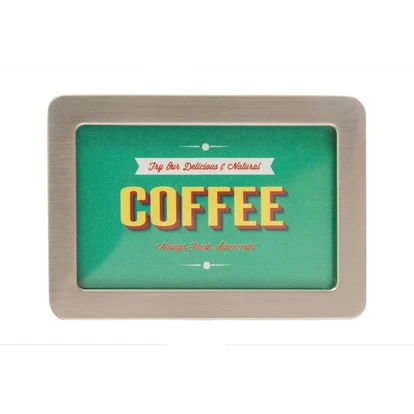 Brushed Nickel Metal Fridge Magnet