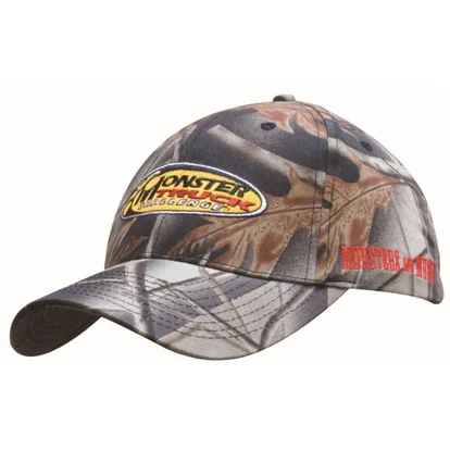 Leaf Print Camouflage Cotton Twill Cap